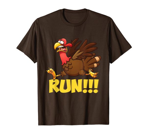 

funny turkey running thanksgiving family gift trot run t-shirt, White;black
