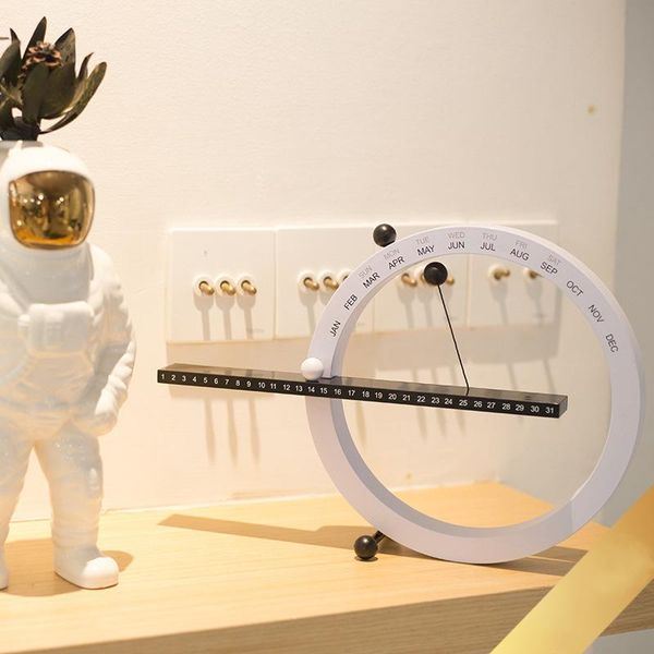 

desk & table clocks creative calendar magnetic home decoration clock manual plastic living room bedroom study deskornaments za300