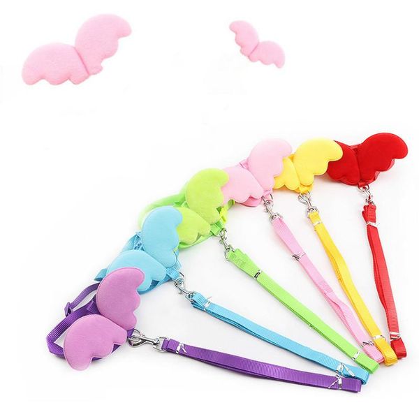 

cat collars & leads pet dog hand holding rope angel wings chest strap kitten h-shaped teddy puppy traction