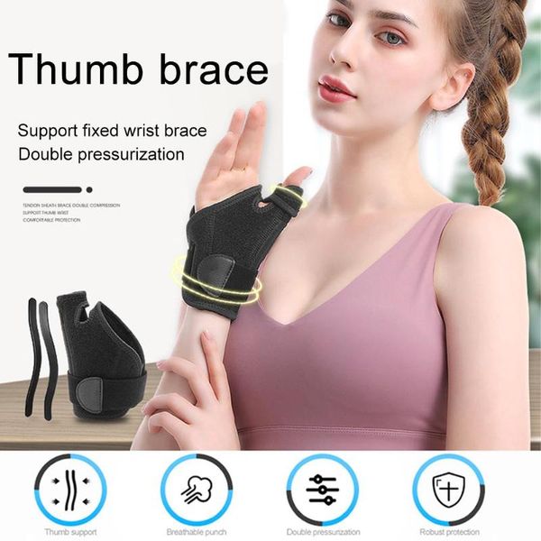 

wrist support perfectly protect thumb stabilizer recovery for hand sprain adjusted easy to wear, soft and skin-friendly, Black;red