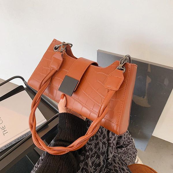 

totes 2021 classic designer vintage womens retro bag pu leather shoulder ladies