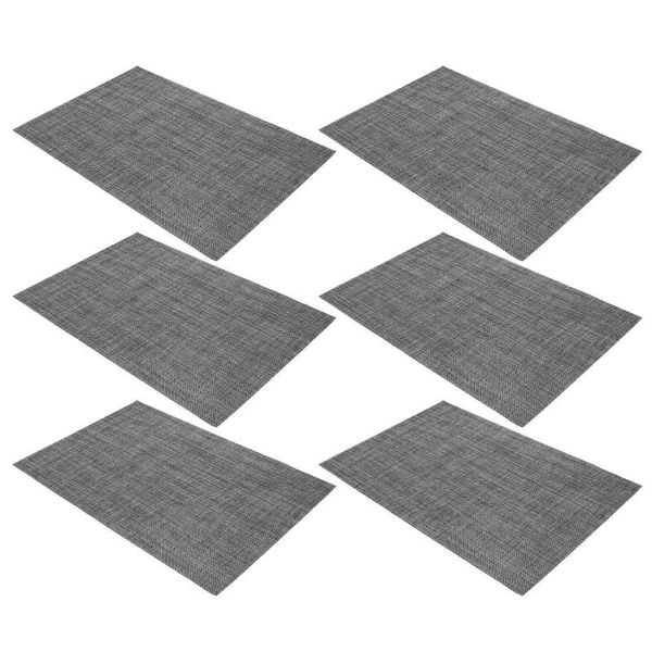 

mats & pads 6pcs home placemats heat insulation pvc placemat durable anti-skid table