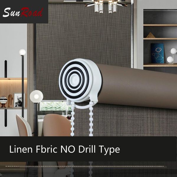 

sunroad roller blinds customzied size line fabric blakcout avti-uv no drill type easy to install 38mm tube fashion