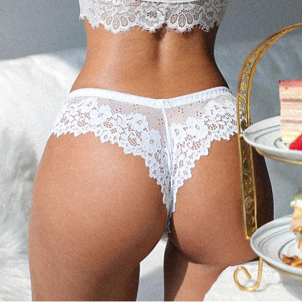 

women's panties 3 pcs women lace thong lingerie embroidery briefs underwear comfort g-string sheer hollow out knickers tangas mujer, Black;pink