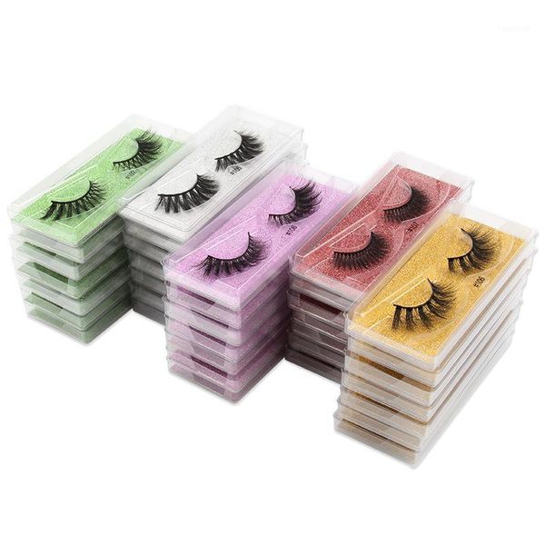 

eyelashes 10/20 pairs of 3d three-layer false thick hand-colored1