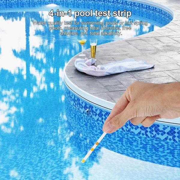 

pool & accessories 50pcs 4 in 1 swimming spa test strips chlorine ph bromine total alkalinity water tool hv99