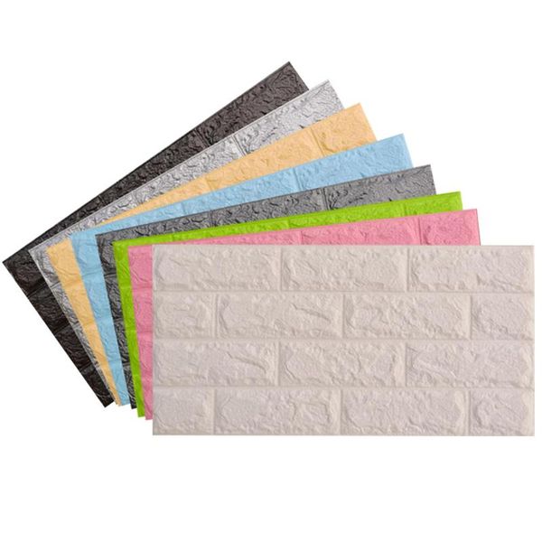 

wallpapers 10pcs self adhesive foam wallpaper 3d brick wall panel living room stickers bedroom kids papers home decoration