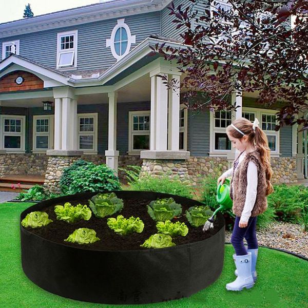 

planters & pots 15-100 gallons fabric grow bags breathable felt planter root container plant with handle garden supplies nursery pot