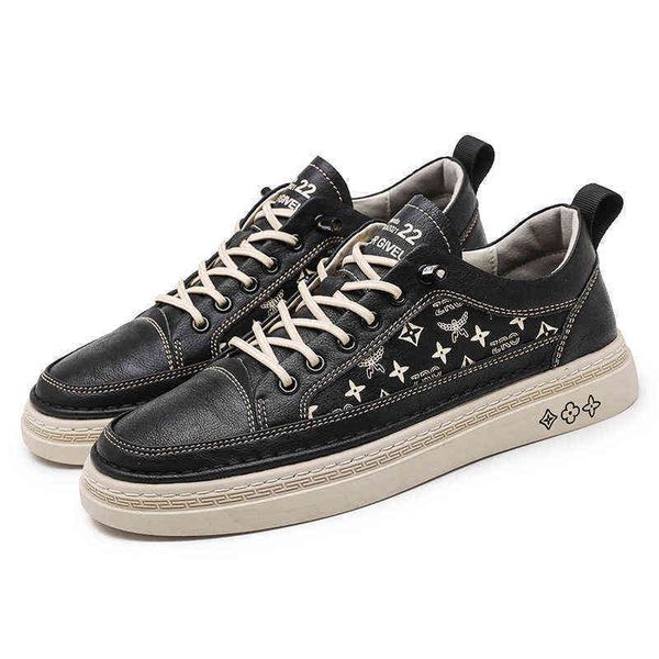 

men's casual super fiber board sho small white 2021 autumn men's korean fashion waterproof