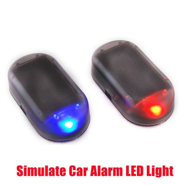 

interior&external lights car strobe signal security system universal flash warning led light alarm lamp solar power simulation fake anti-the