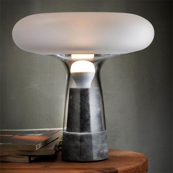 

table lamps nordic marble luxury glass modern bedroom living room bedside art deco lighting study office e27 lights