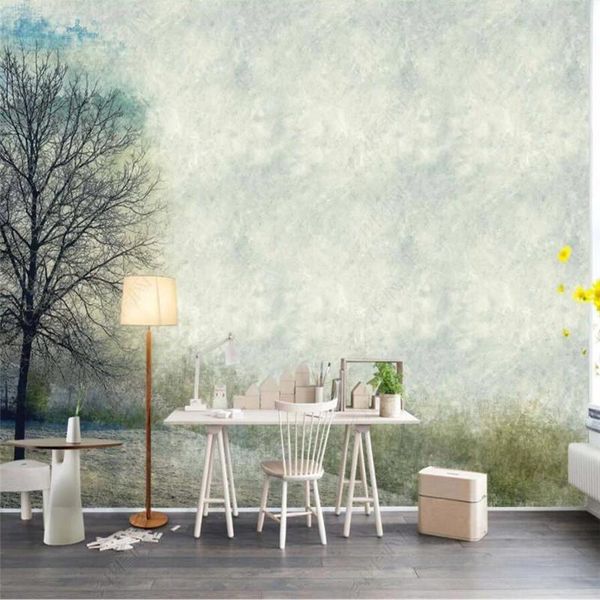 

wallpapers custom nordic woods modern abstract oil painting 3d po wall paper home decor mural bedroom self adhesive