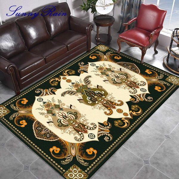 

sunnyrain 1-piece fleece printed area rug for living room washable rugs carpets