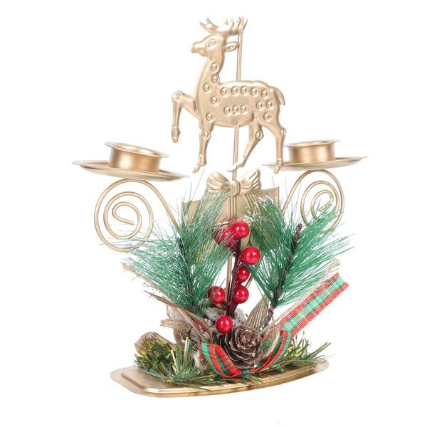 

candle holders 1pc christmas stick holder iron stand