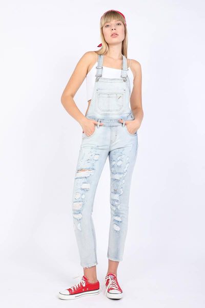 

women's pants & capris blue white women jean jumpsuit, Black;white