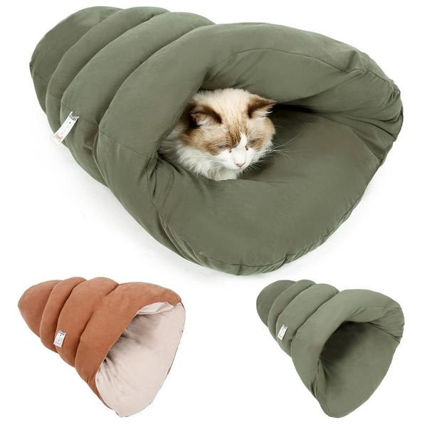 

cat beds & furniture 2021 house for small cats pets sleeping bed cave petcute snail shape s