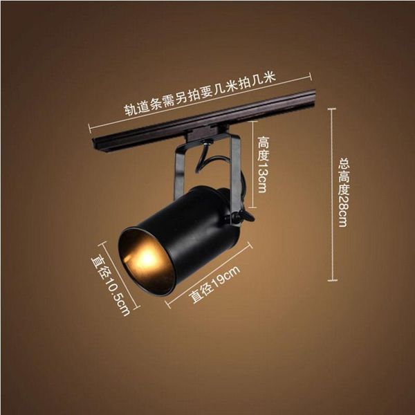 

vintage track lighting lights dining room ceiling iron slide rail led e27