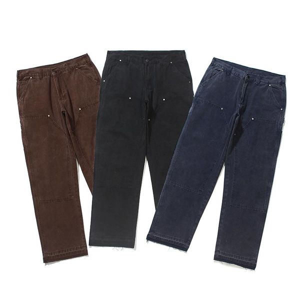 

men's pants fashion trousers personality long loose men 2021 street casual ge6 size36-44, Black