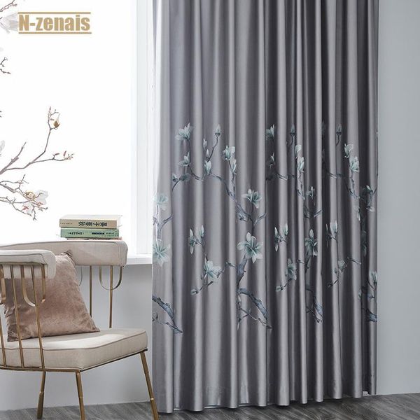 

curtain & drapes custom style curtains for living room bedroom study high-precision simulation silk embroidered blackout