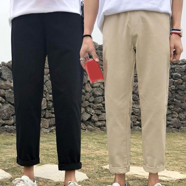 

men's wide legs straight pants woman casual oversize suit trousers 2021 fashion man solid color, Black