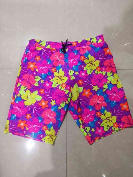 

men's swimwear trunks swimming large 5-inch digital printing flat angle beach pants
