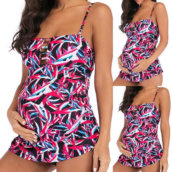 

women's swimwear split bikini maternity fattening swimsuit, White;black