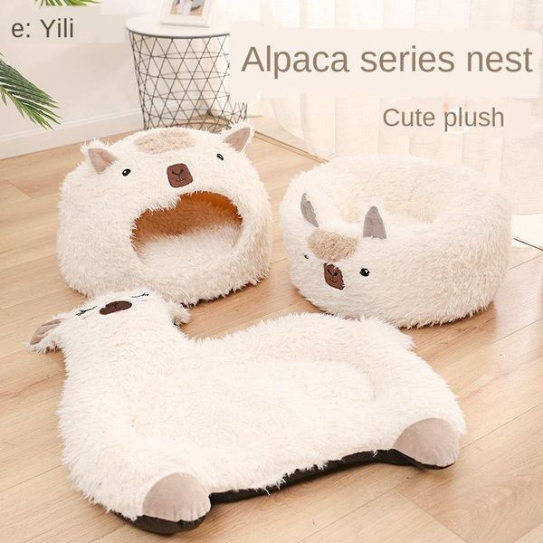

kennels & pens alpaca series pet nest step on the cat's warm dog house mat in winter small sleeping kennel supplies