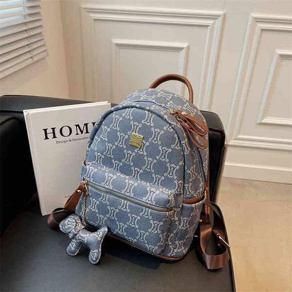 

women's backpack fengfu printed leather large capacity fashion trend classic bag
