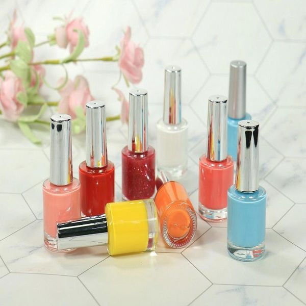 

colorful water tearable glitter nail polish nails art private label1