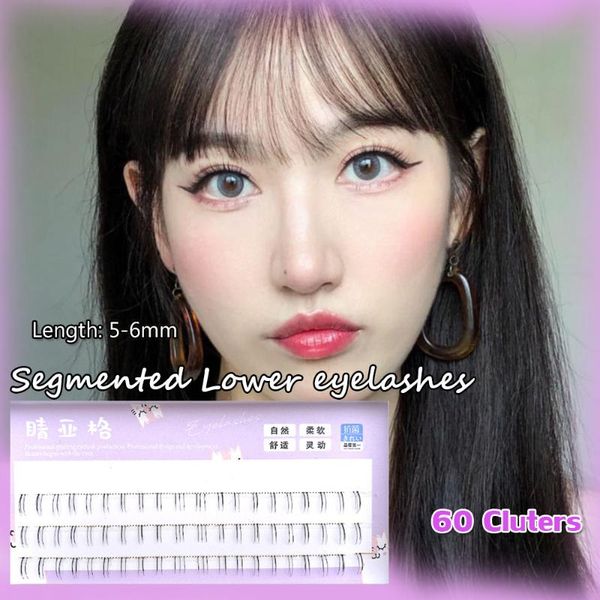 

false eyelashes fashion soft fiber individual lightweight handmade segmented lashes under lower natural