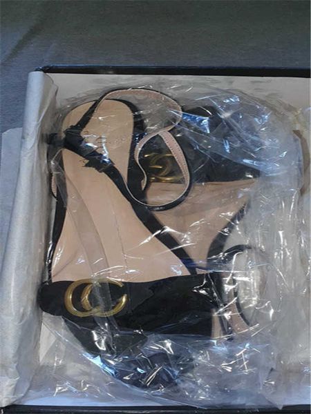 

2021 summer fashion beach ladies sandals comfortable platform wedges women gg&#13shoes footwear gladiator open toe slides with box, Black