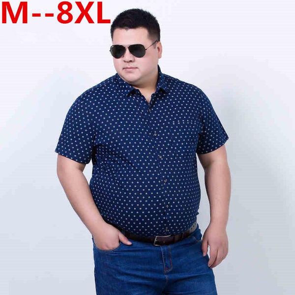 

6xl summer brand 100% cotton loose fit casual shirts short sleeve fashion men dress social camisa chemise homme men's, White;black