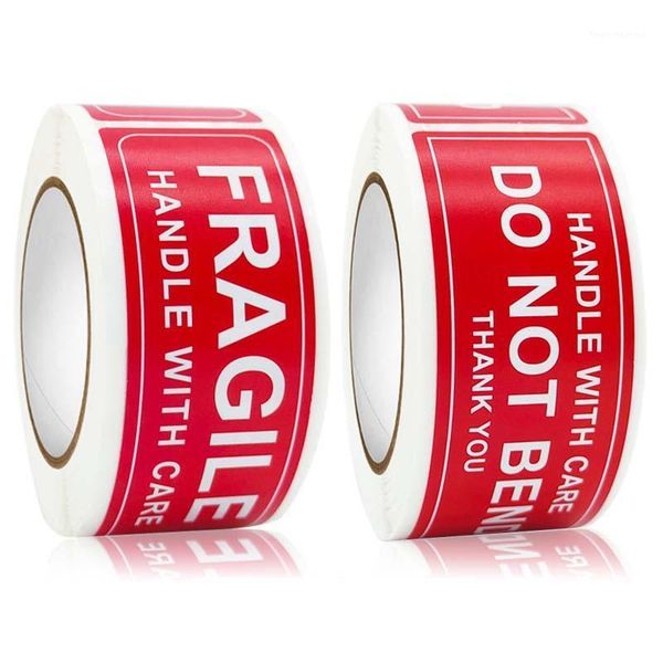 

gift wrap warning label fragile stickers for goods decoration 150pcs/roll packing labels handle with care rectangular fragile/do not bend1