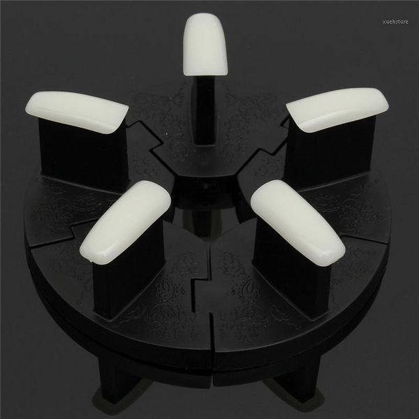 

wholesale- pro 1set 4color choose nail art dismountable practice removable training holder salon manicure beauty care rack false tips tools1, Silver