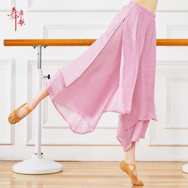 

women's pants & capris superaen korean dance style female classical loose summer split wide-leg high waist ankle-length, Black;white