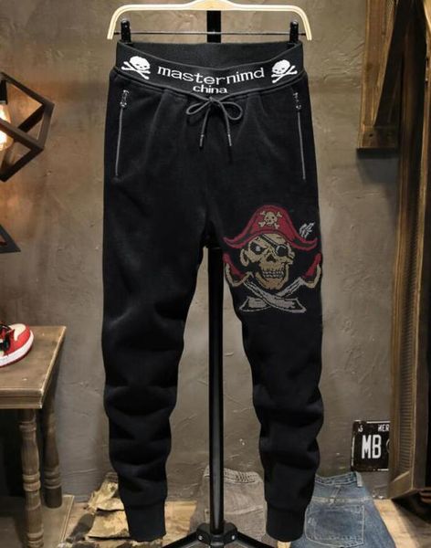 

men's pants thin design rhinestone fashion comfortable pant for man, Black