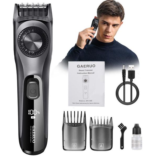 

hair clippers lcd digital display clipper fine steel blade rechargeable professional pomade cutter the set machine trimmer