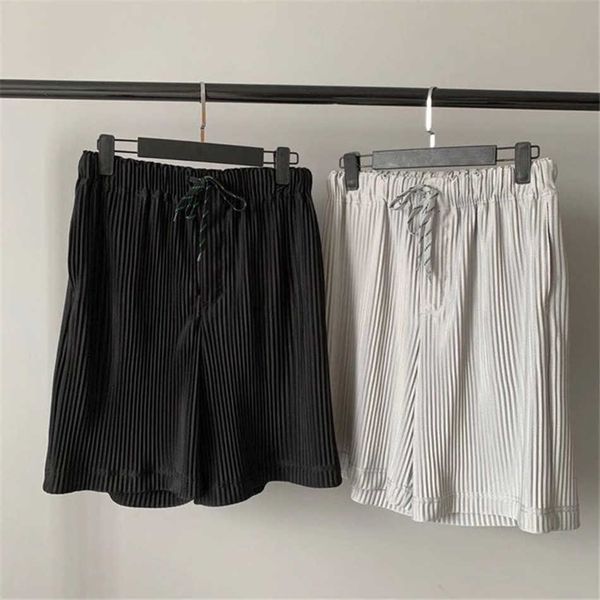 

men's shorts pleated men women drawstring homme plisse beach u07n, White;black