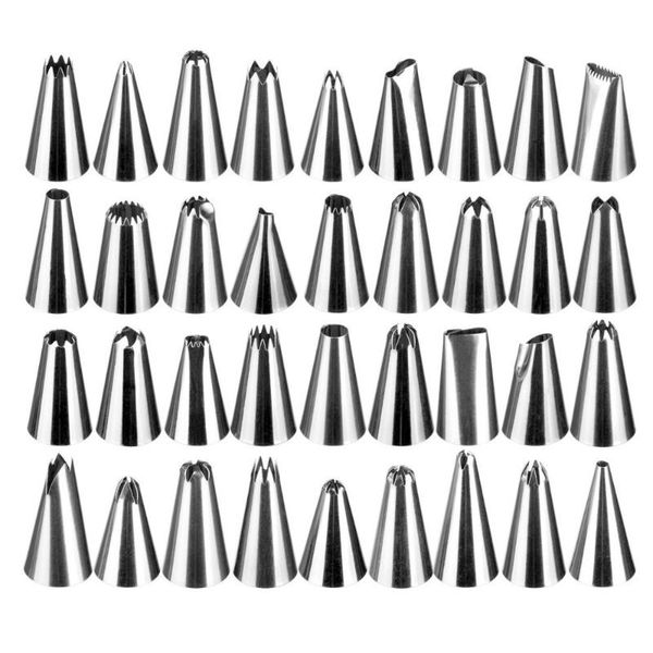 

45pcs stainless steel russian tulip icing piping nozzles cake decoration cream tips diy tool bakeware set tools