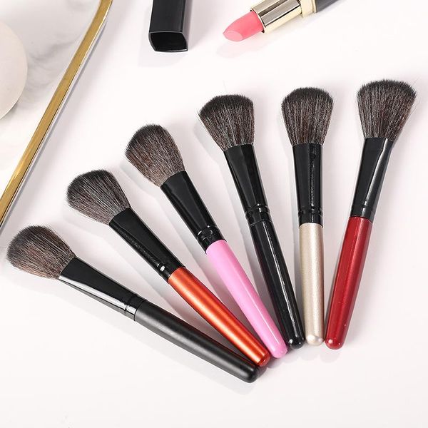 

6pcs/set 14cm blusher eye shadow bronzer sculpting lip foundation eyelashes makeup brush brushes