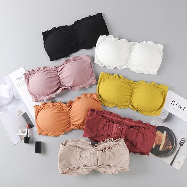 

bustiers & corsets petal lingerie 2021 women girl push up bra tube streetwear woman crop ladies bralette underwear brassieres, Black;white