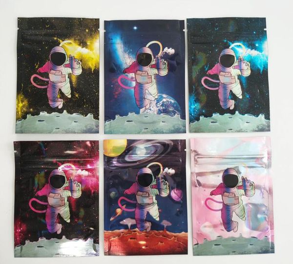 

6 types 3.5g mylar bag california sf space astronauts package zipper bags