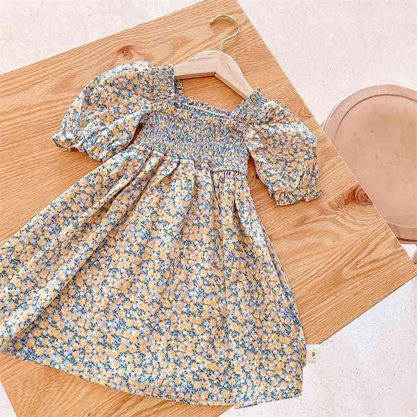 

summer arrival girls fashion floral dress kids korean design es 210528, Red;yellow