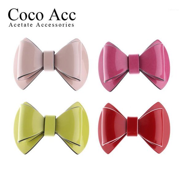 

wholesale colorful candy solid color acrylic big bow bowknot ribbon korean barrettes fancy clips for women girls1