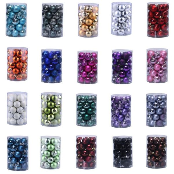 

party decoration `34pc 40mm christmas tree ball hanging ornament bauble drop pendant xmas decorations for home gift