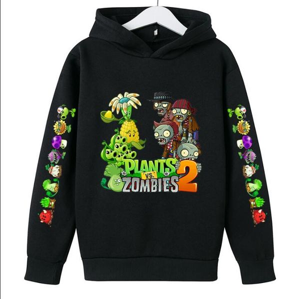 2022 Autumn Winter Plant Vs Zombies Print Children Hoodies Cartoon Game Boys Clothes Kids Streetwear Clothes For Teen Size 4-14 T