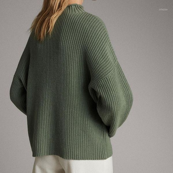 

women's sweaters autumn/winter half turtleneck loose knitwear needle detail base women, White;black