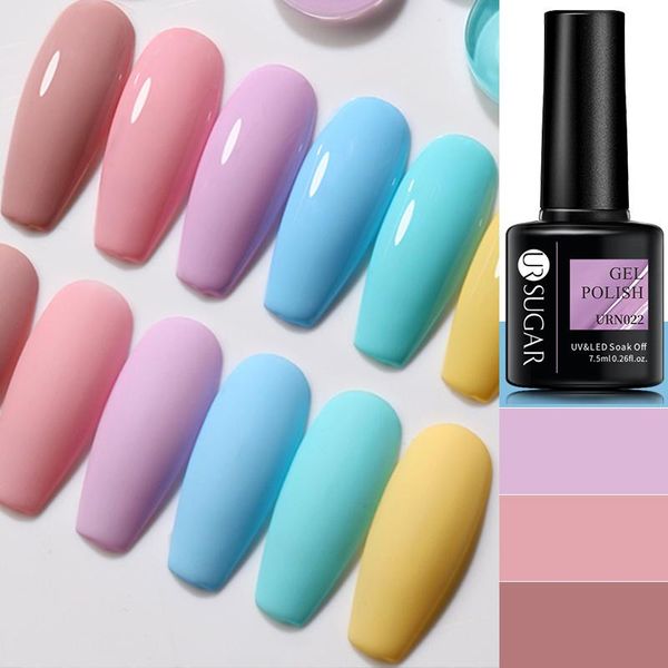 

nail gel ur sugar 7.5ml polish matte pink blue purple varnish semi permanent vernis uv led for art design, Red;pink