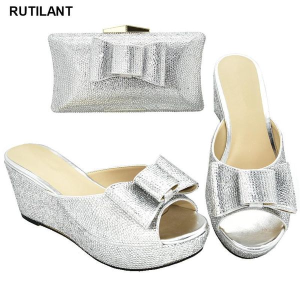 

dress shoes ladies italian and bag set decorated with rhinestone fashion women wedding pumps purse shoe, Black