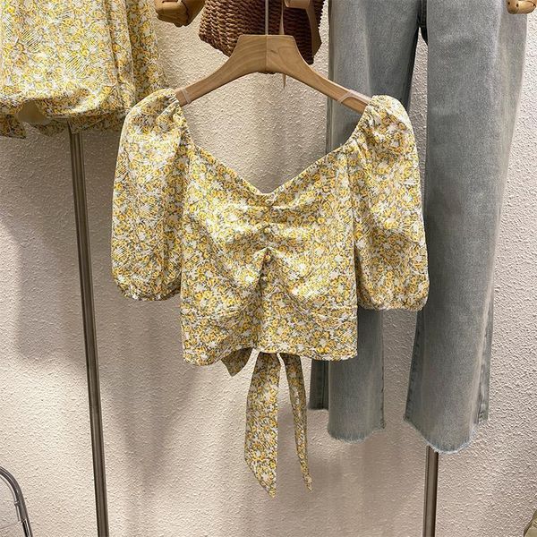 

women's t-shirt big size dress 200 jin fat sister summer floral shirt younger age bow short, White